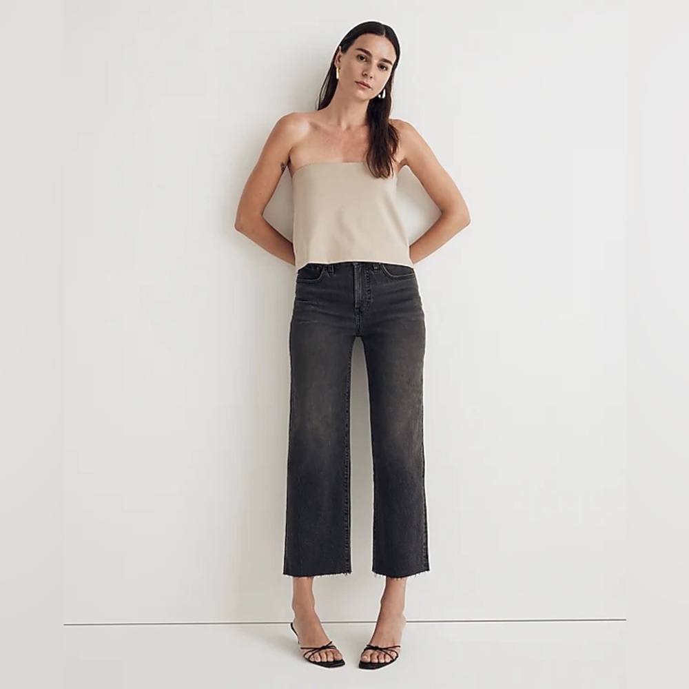 Madewell The Petite Perfect Vintage Wide-Leg Crop Jean Benley Wash - Picture 2 of 12